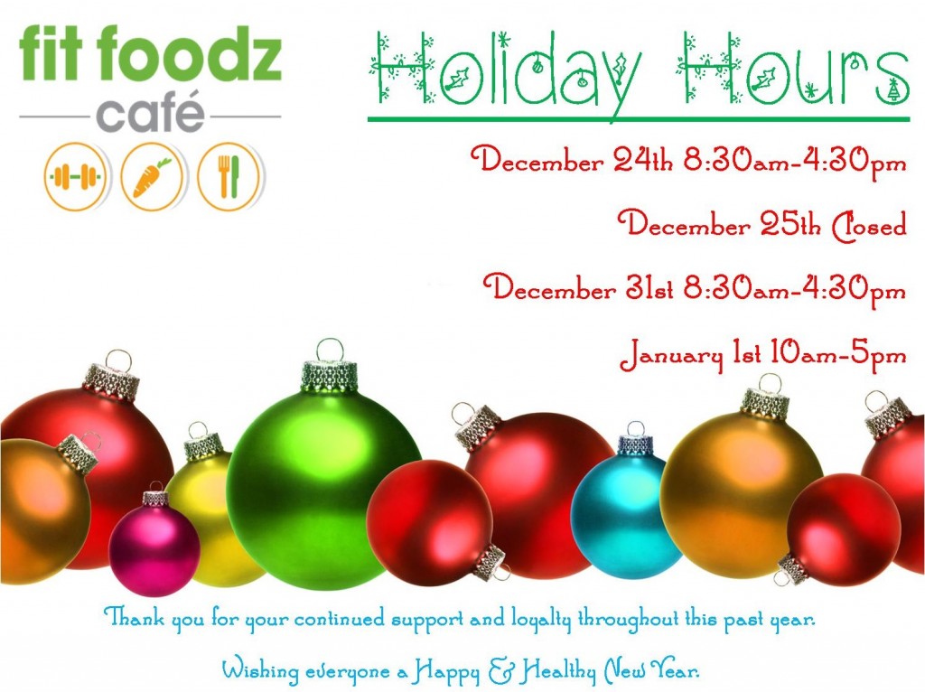 holiday hours 2015