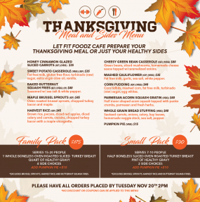 Order your Thanksgiving Dinner from Fit Foodz Cafe! – Fit Foodz Cafe ...